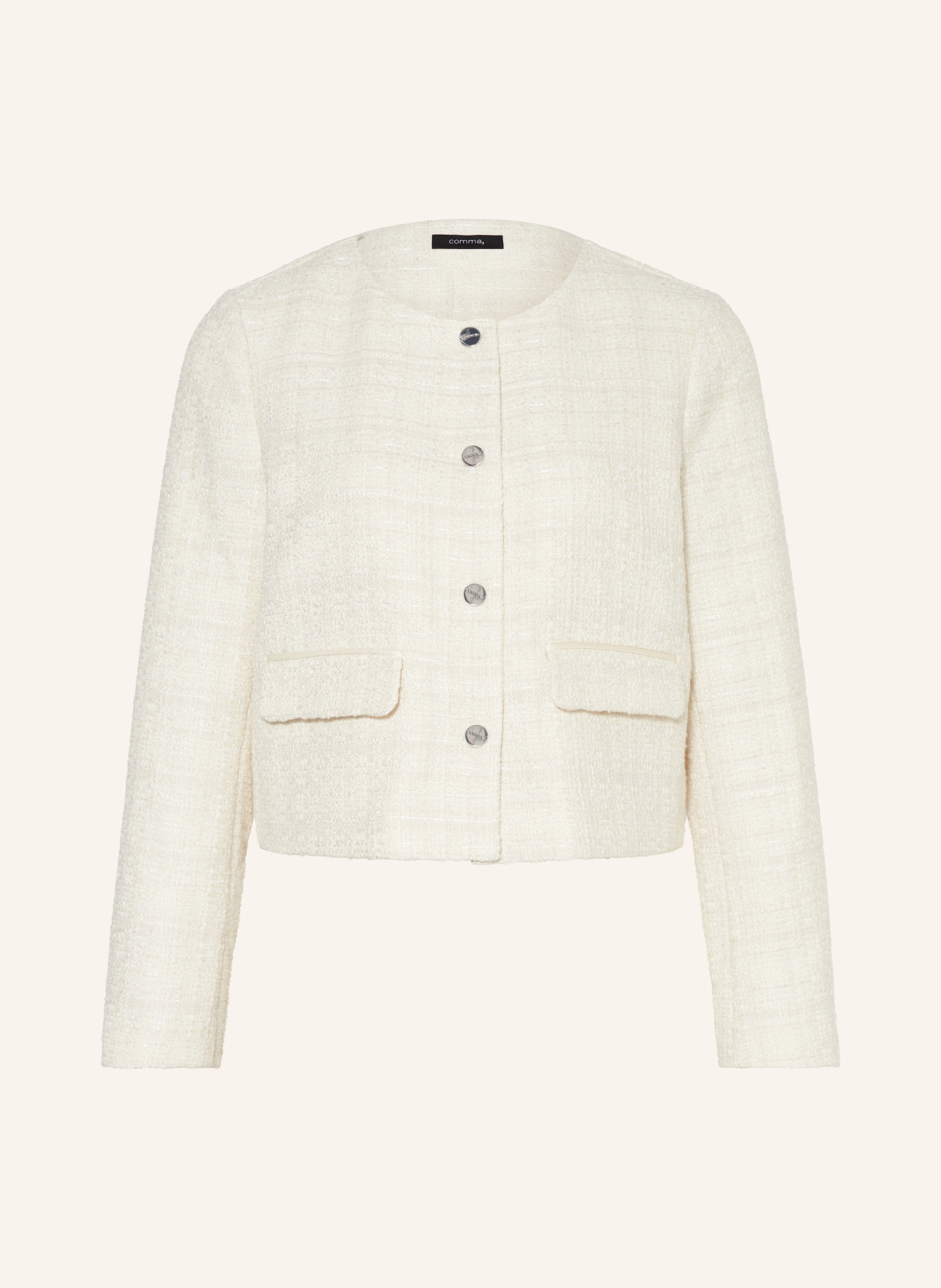 comma Tweed-Jacke mit Glitzergarn