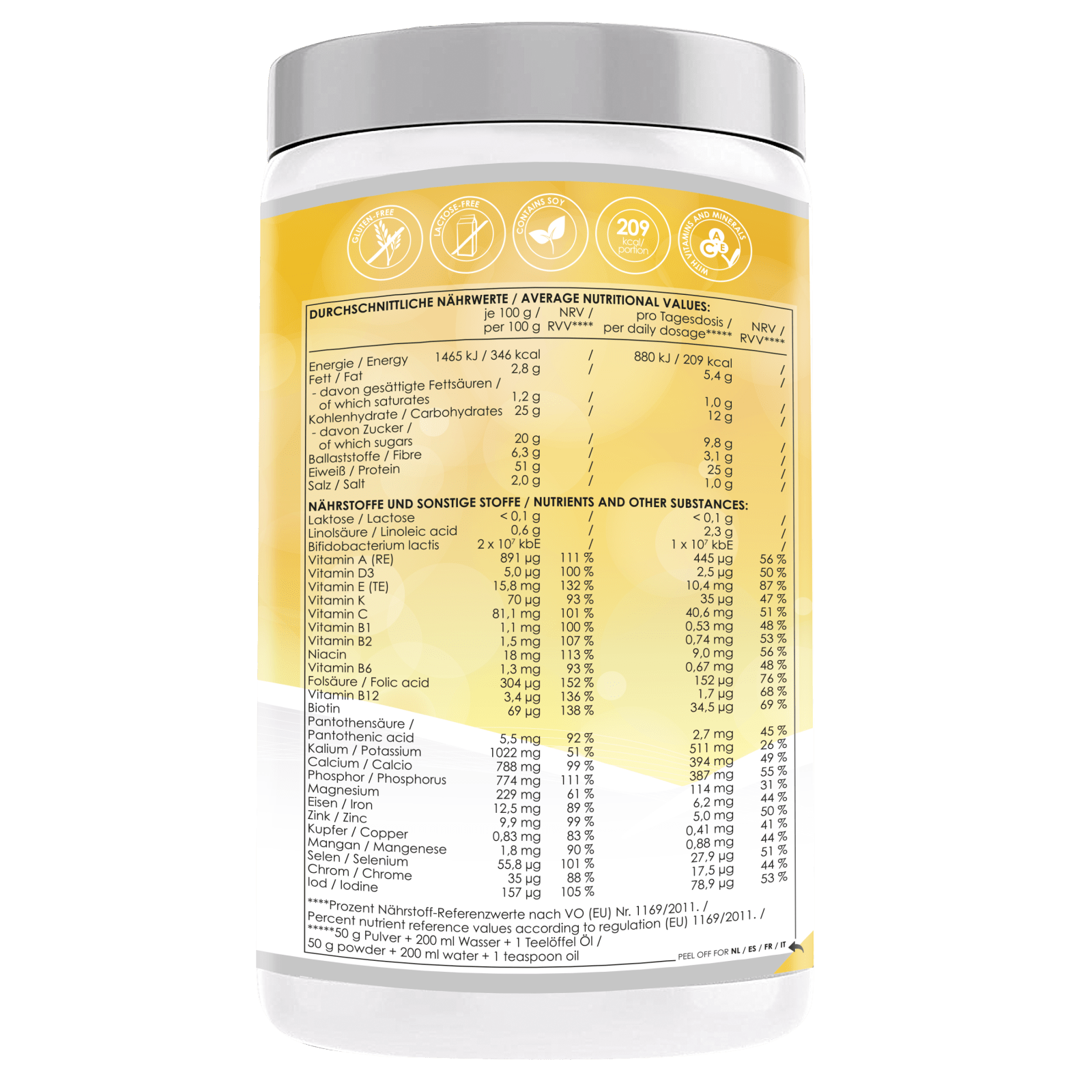 LINEAVI Aktivkost Diät Shake + Shaker (500g)