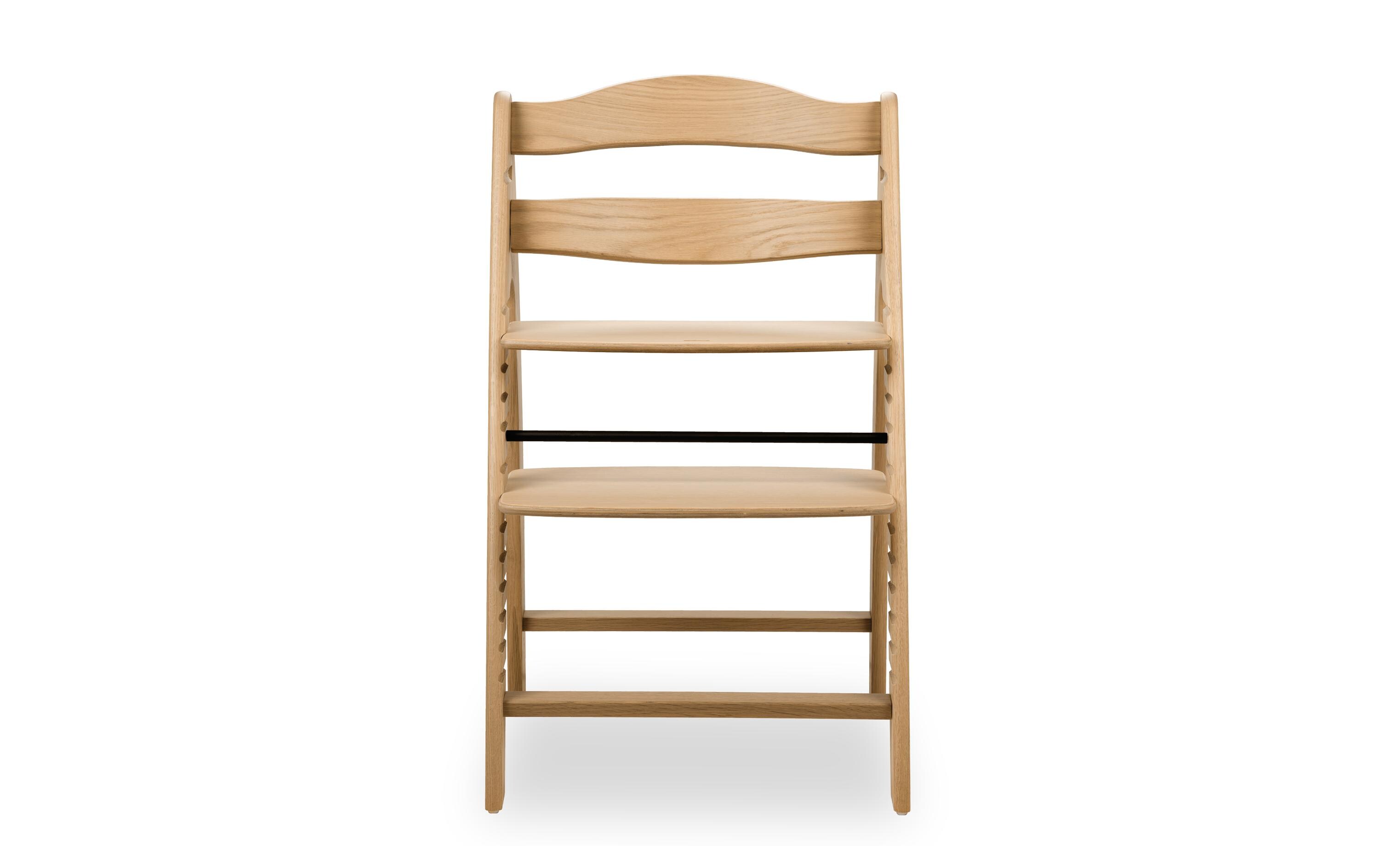Treppenhochstuhl Arketa Oak<br>Ergonomischer Holzhochstuhl für Kleinkinder
