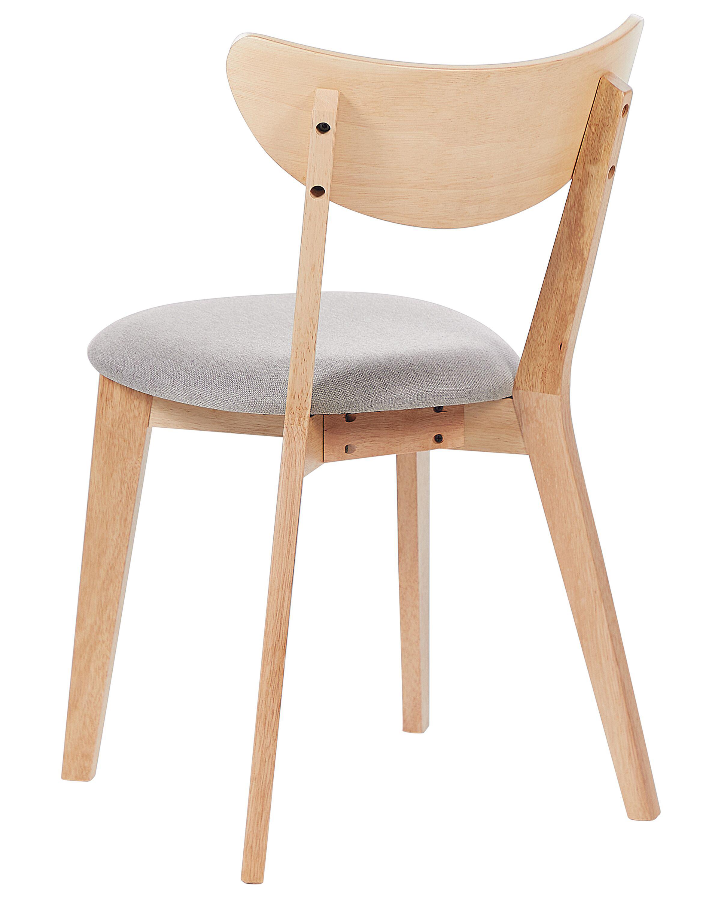 Set van 2 eetkamerstoelen ERIE Hout Lichtbruin/grijs