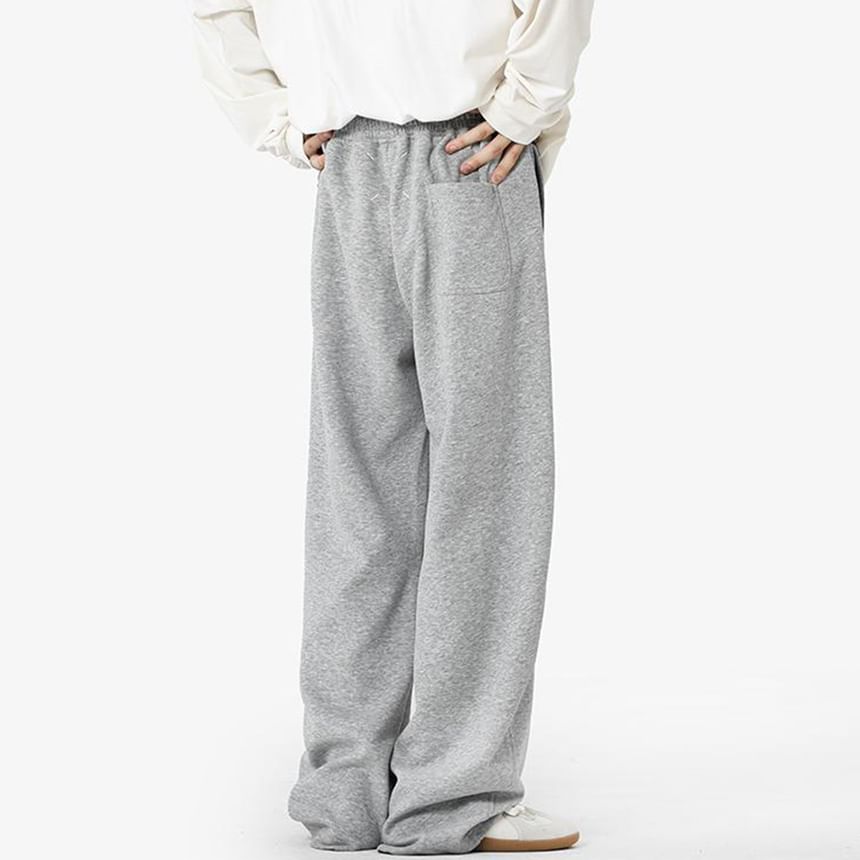 DragonRoad - Hoge taille effen wijde joggingbroek