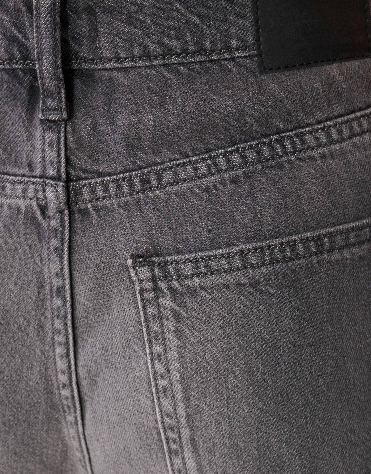 Soft Wide Leg Fit Jeans Grijs