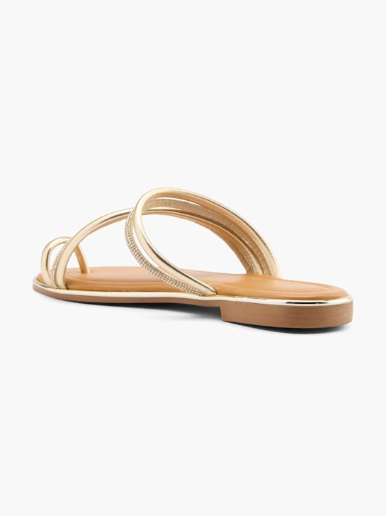 Catwalk Pantoletten-Zehentrenner gold