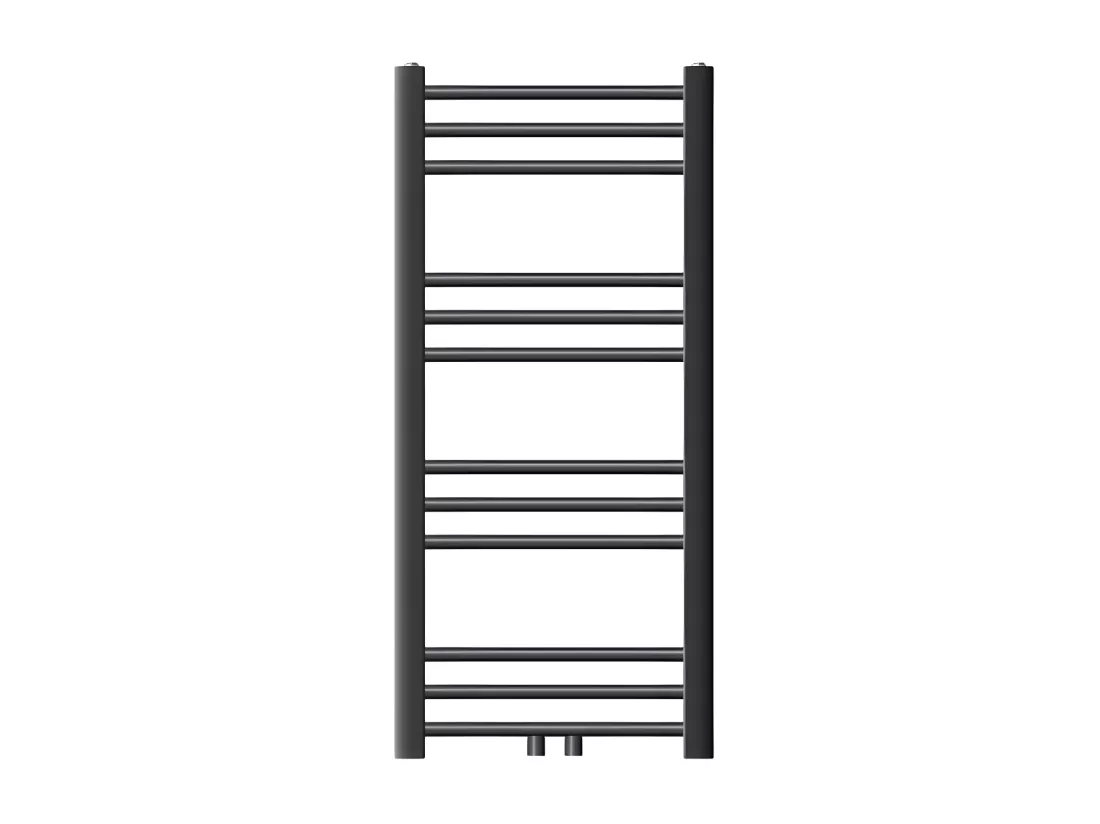 Radiateur sèche-serviette salle bain anthracite droit connexion central 40x80 cm