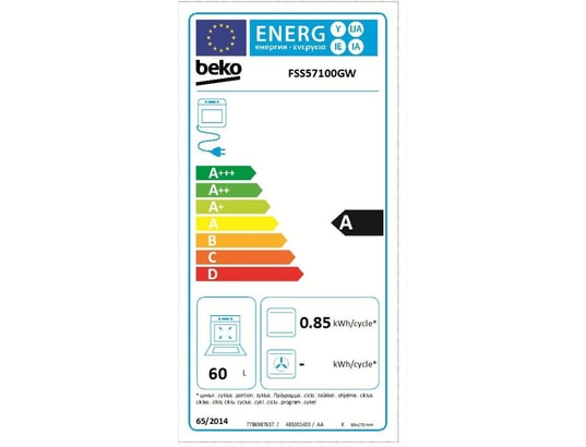 BEKO - Cuisiniere vitroceramique FSS57100GW