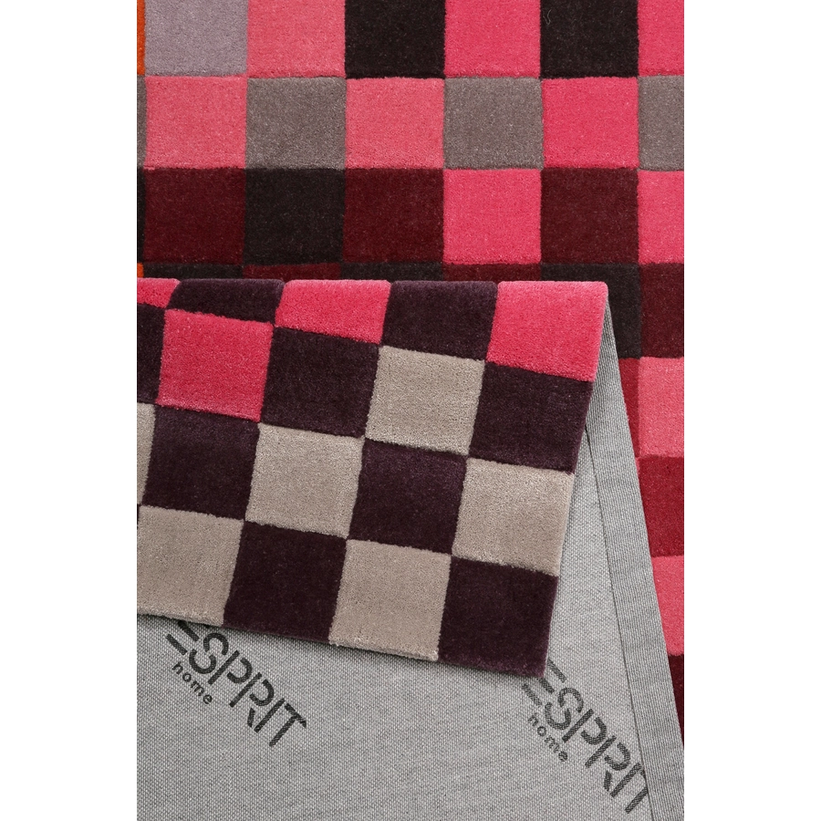 Esprit Kurzflorteppich Pixel rot