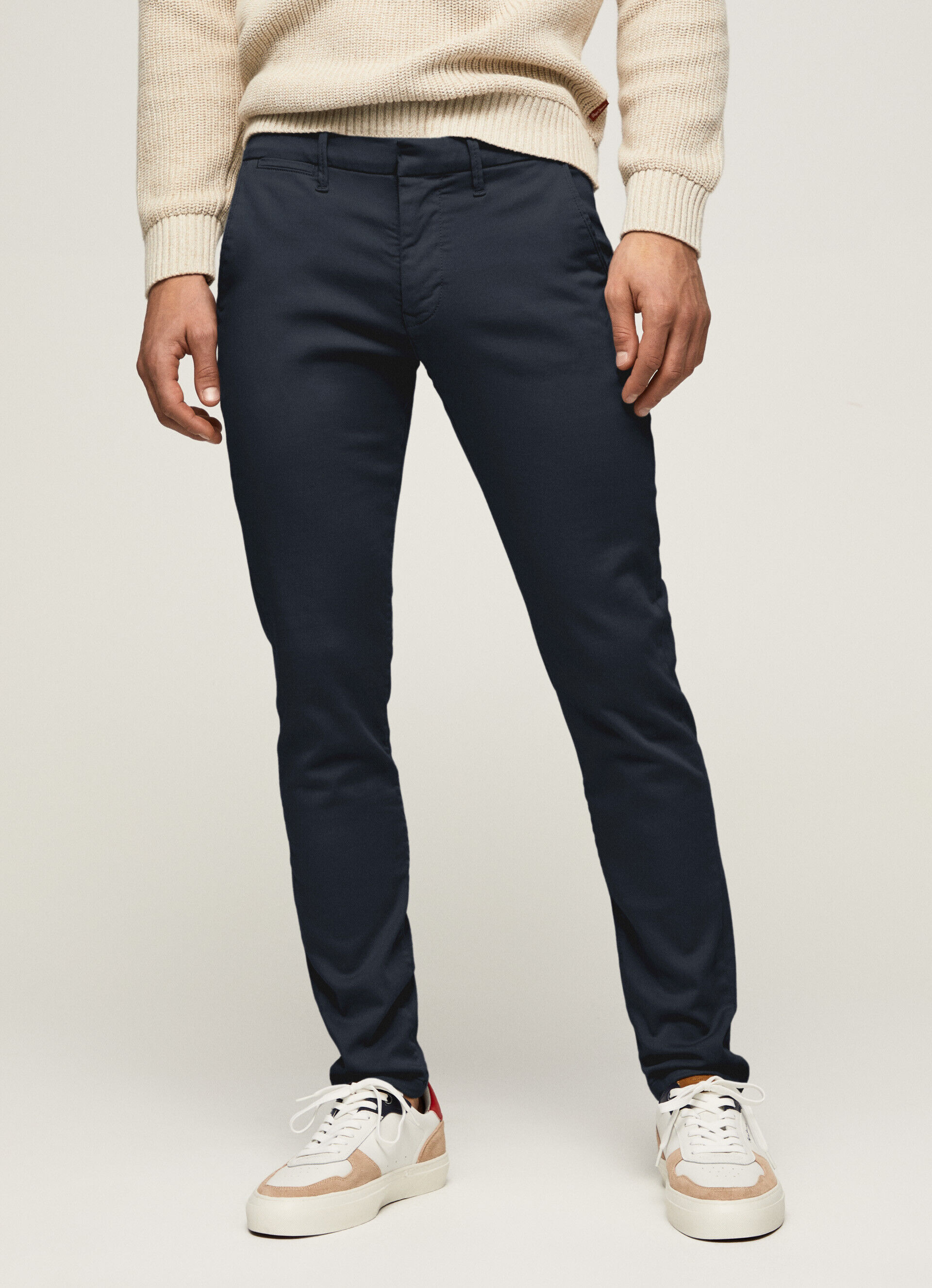 Calça chino slim James - azul dulwich