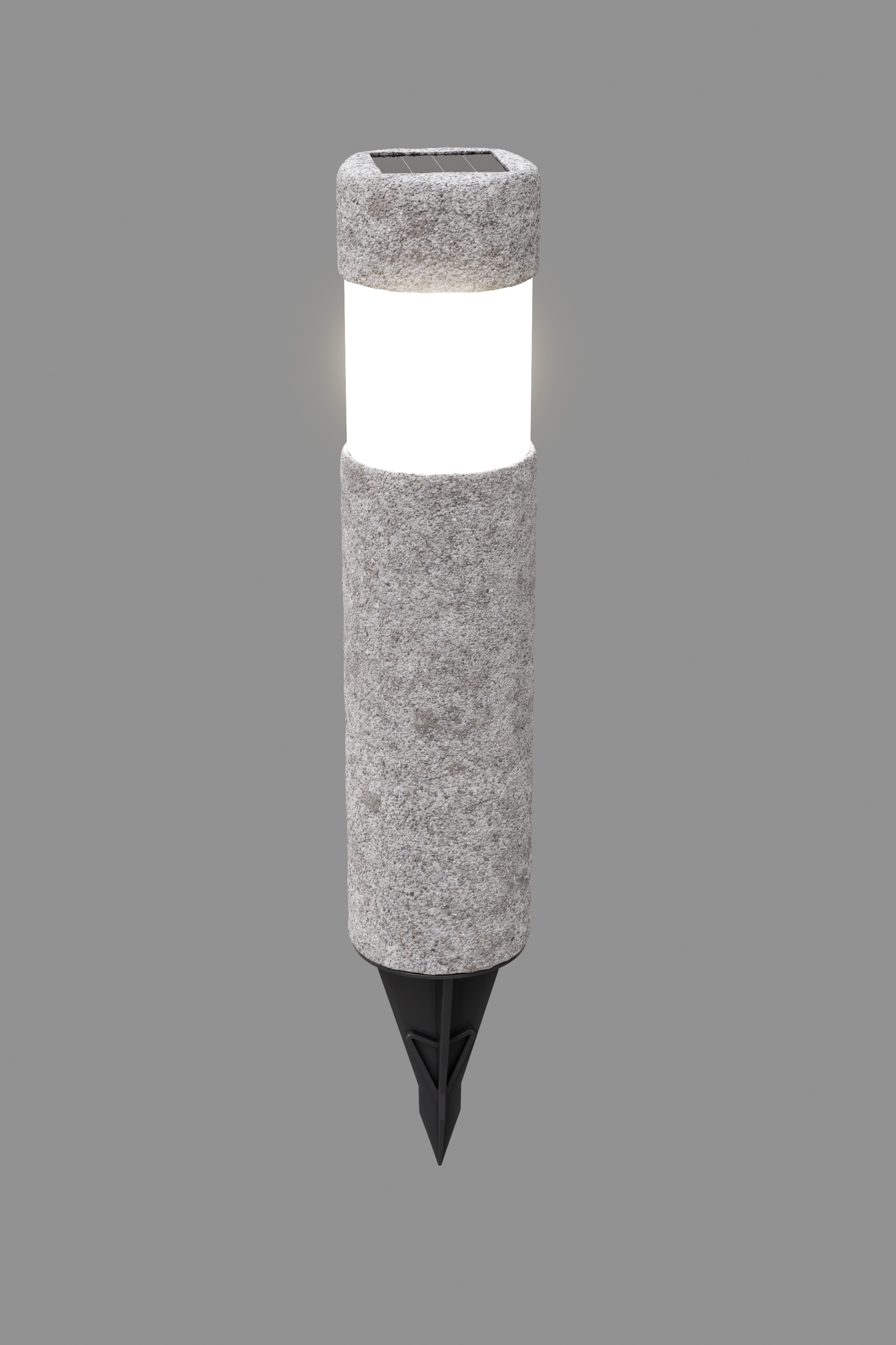 LED Solarlampe Steinoptik 38 cm 4er Set
