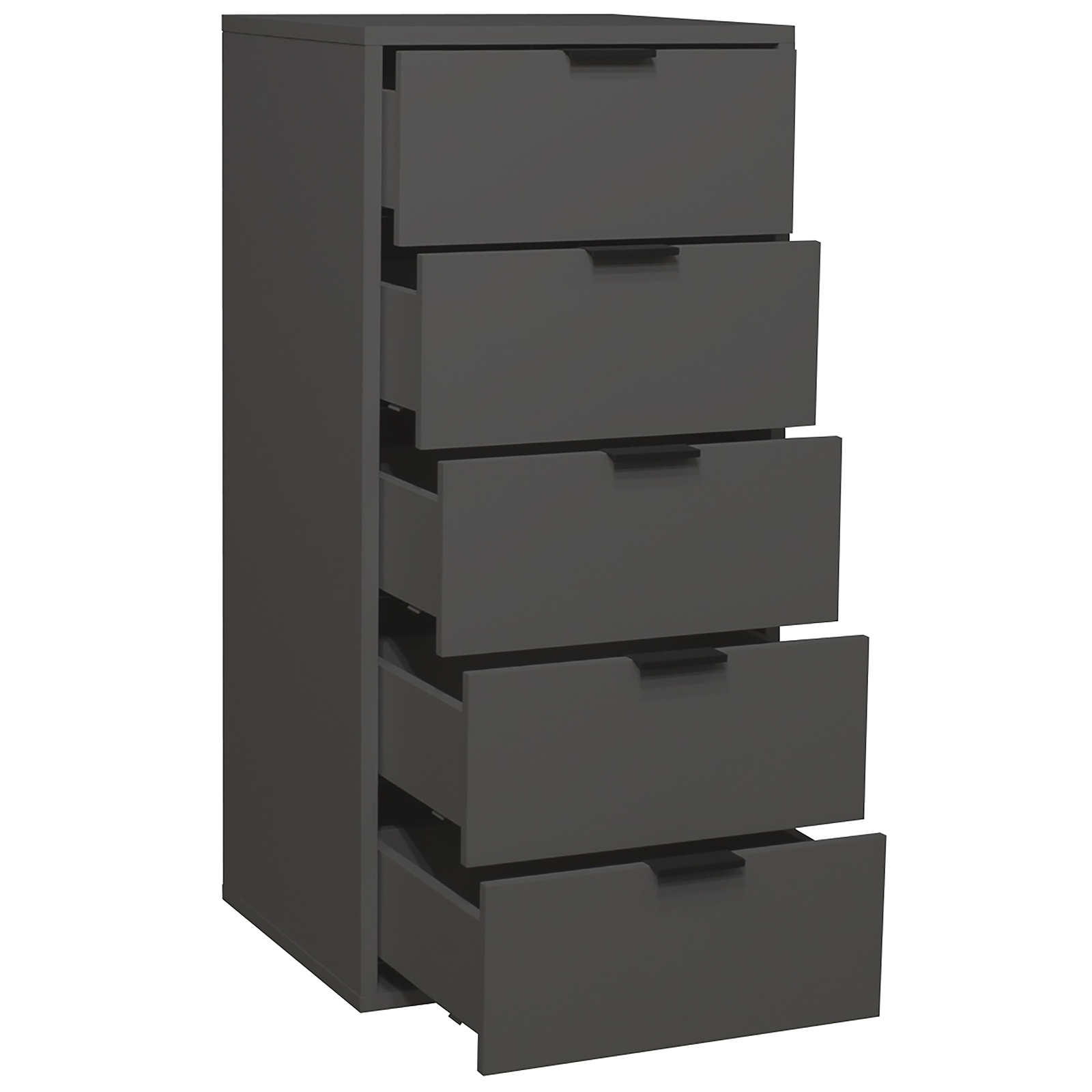 Kommode - anthrazit matt - 5 Schubkästen