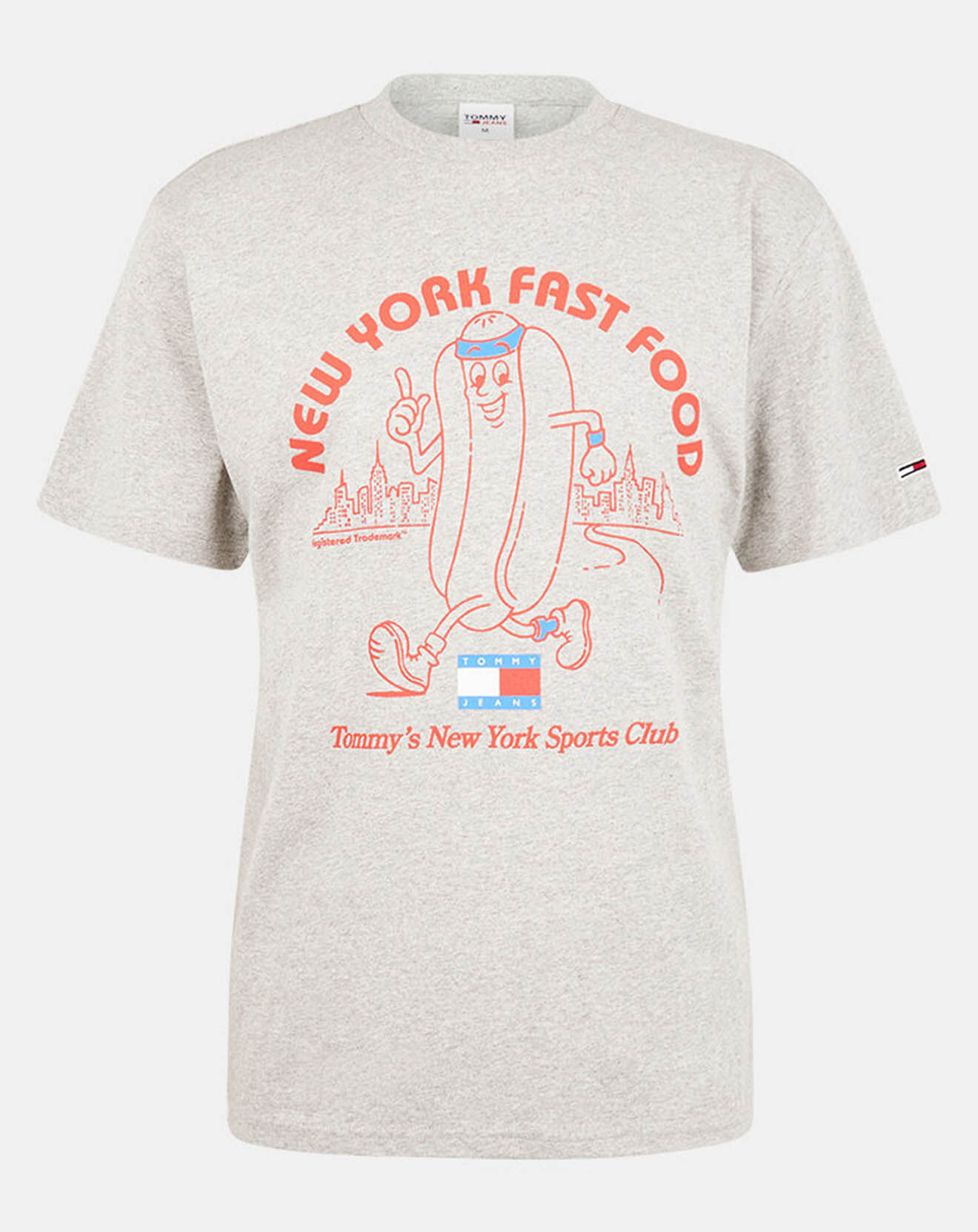 Tommy Jeans T-Shirt Sport gris chiné