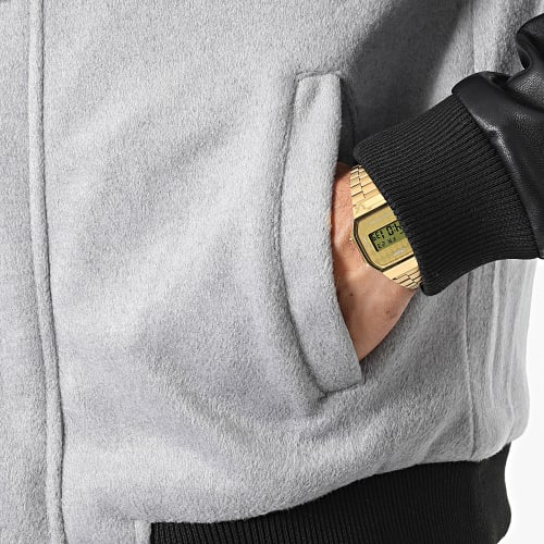 Veste Zippée Gris Noir