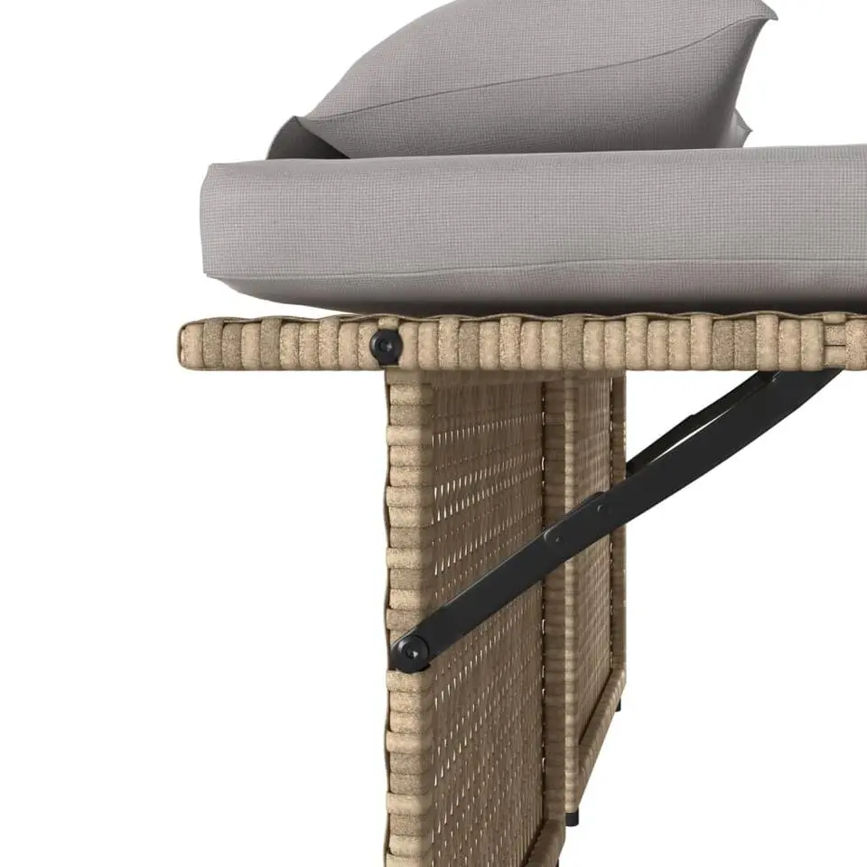 vidaXL - Tuinbank - Beige - Poly rattan