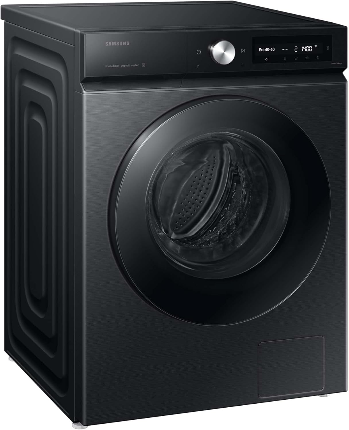 Samsung WW11DB7B34GBU2 Bespoke Waschmaschine, 11 kg, 1.400 U/min, Extra energiesparend, EEK: A (-20 Prozent), AI Ecobubble, SuperSpeed 39 Min, AI Control, SmartThings App, AI Energy Mode, Schwarz