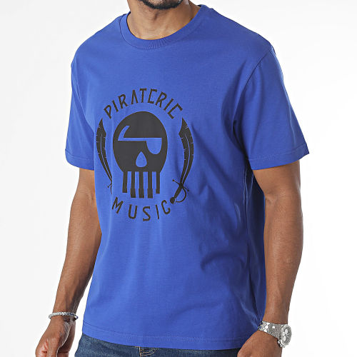 Tee Shirt Oversize Large Logo Bleu Roi