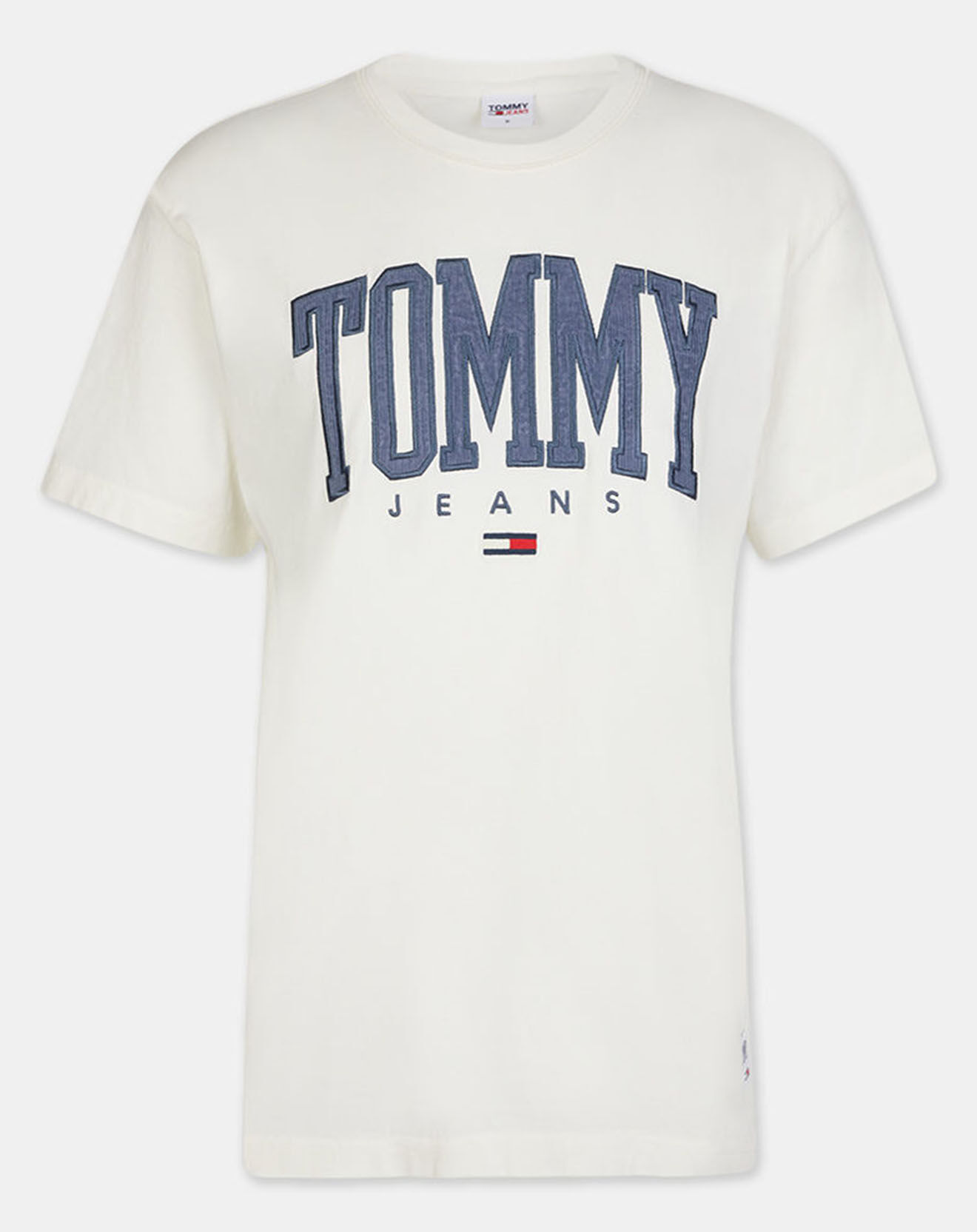 Tommy Jeans T-Shirt 100% Coton Bio Abo Tjm Collegiate écru