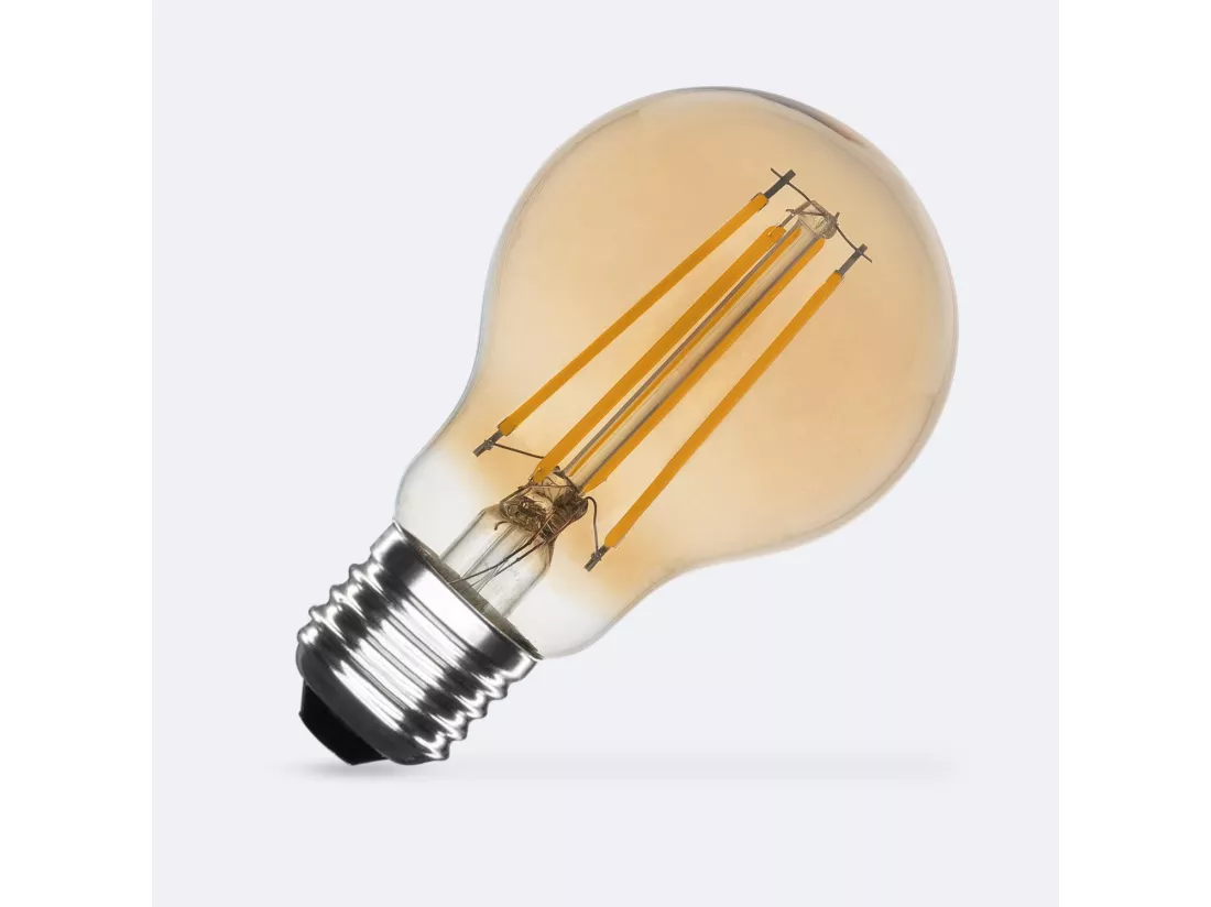 Ampoule LED Filament E27 8W 720 lm A60 Gold No Flicker 2200K Blanc chaud
