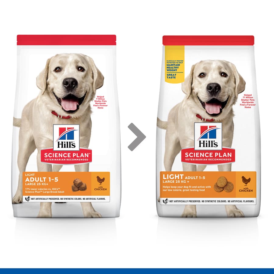 Ração Hill's Science Plan Light Adult com Frango para Cães