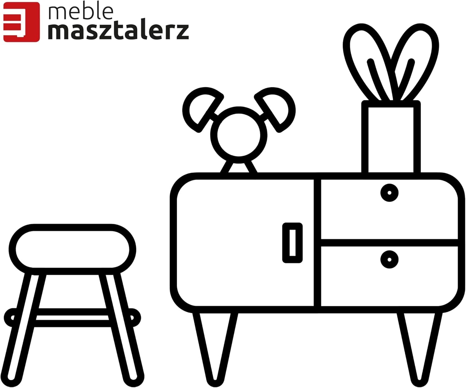 meble masztalerz Kommode Weiss Matt mit 5 Schubladen 70 cm, Sideboard Wohnzimmer, Kommode Schlafzimmer H: 124,5 cm, B: 70 cm, T: 39 cm Kommode mit Schubladen, Schubladenschrank