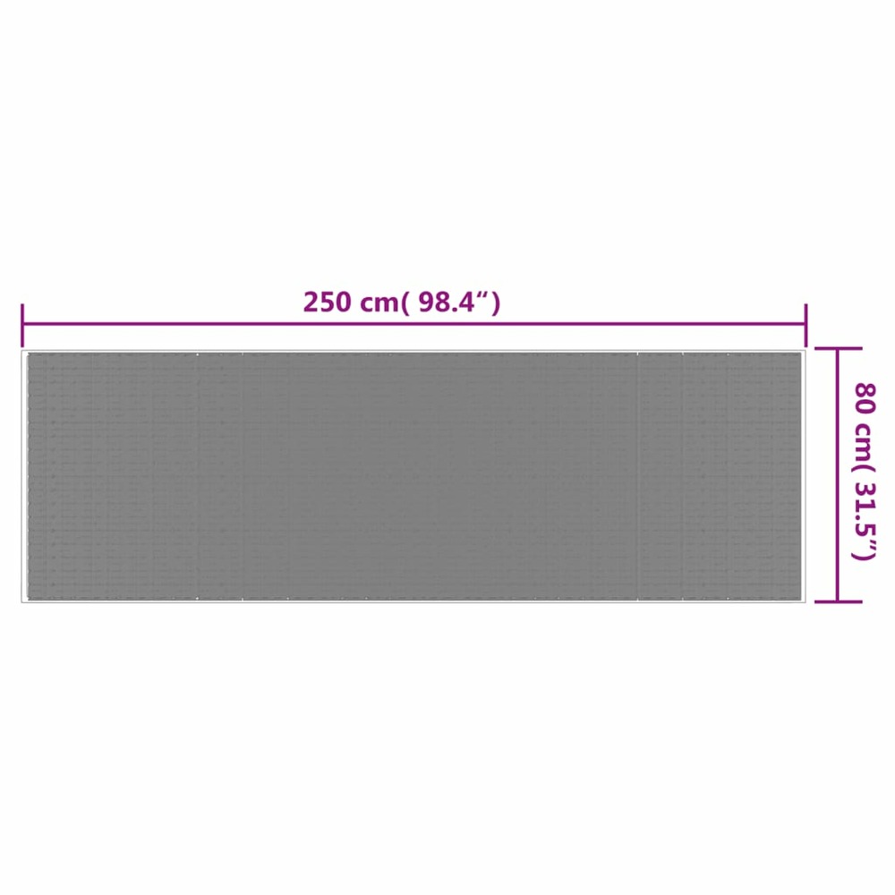 Tapis d'extérieur 80x250 cm design réversible