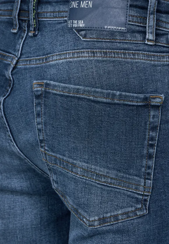 Regular Fit Jeansshorts - indigo blue wash