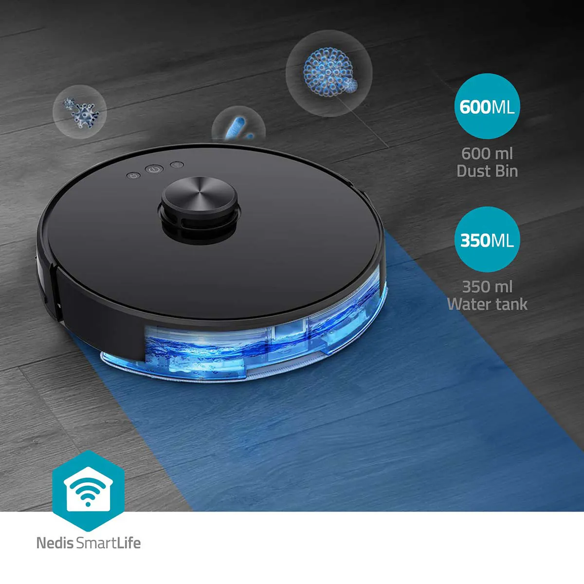 Nedis Smart Life Robotstøvsuger WIFIVCL001CBK