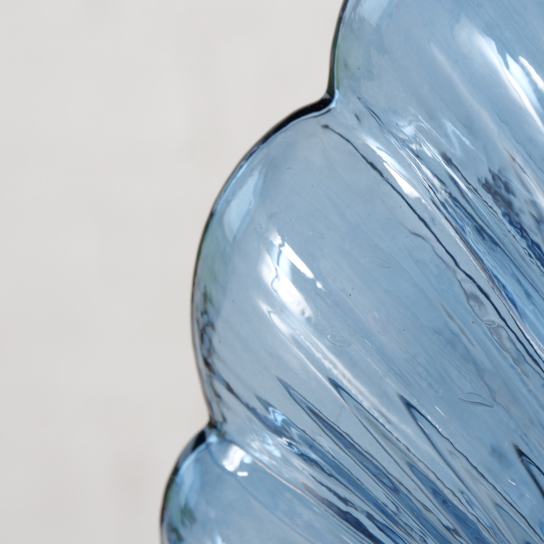 Vase - blau - Glas