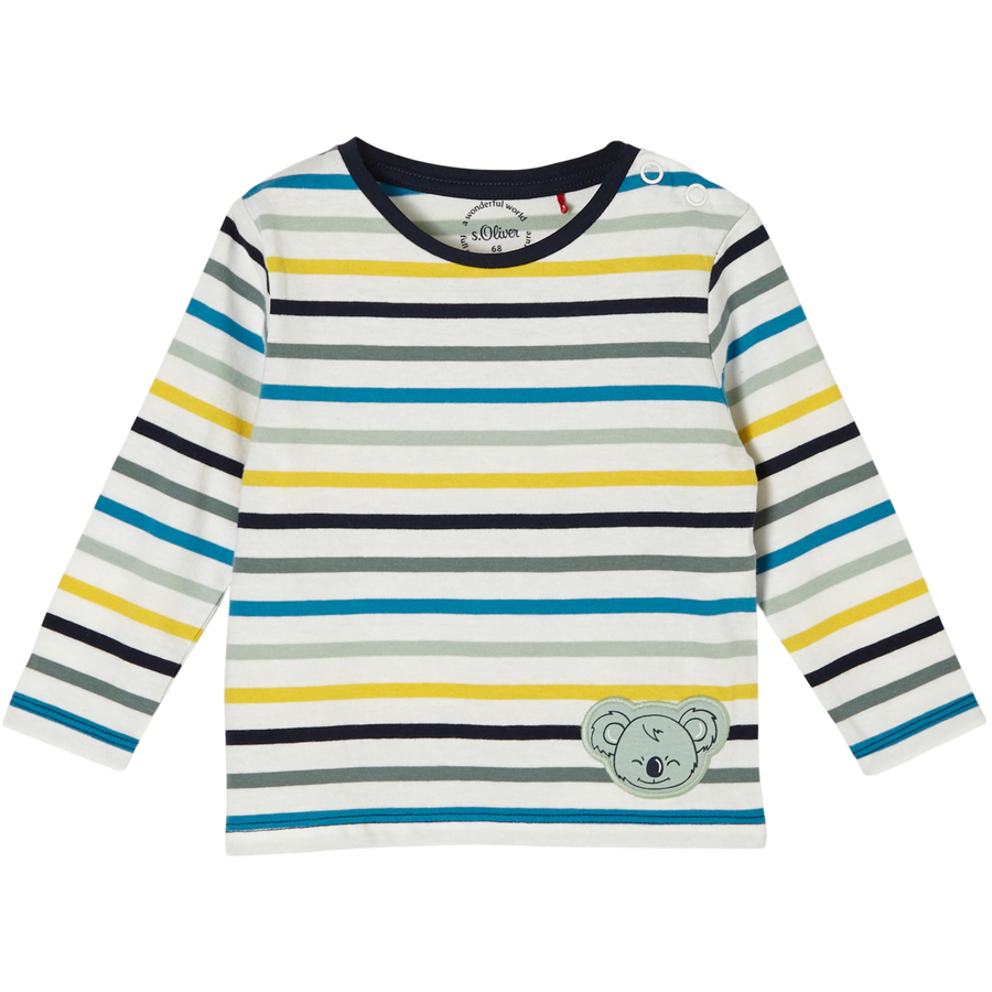 s.Oliver Langarmshirt off-white-stripes