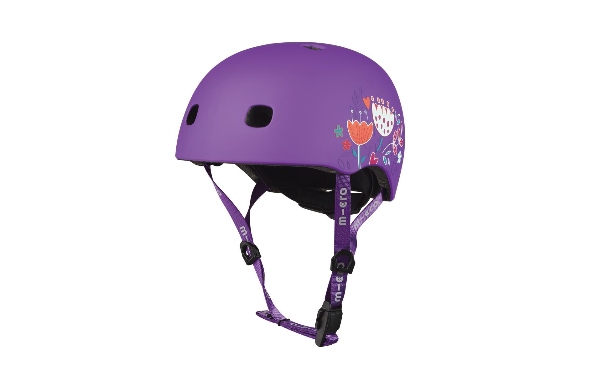Kinderhelm Floral Purple M , MSkate- & Velohelm