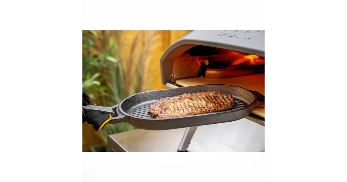 OoniCast Iron Grizzler Pan bak-/braadpan  (Zwart/roestvrij staal)