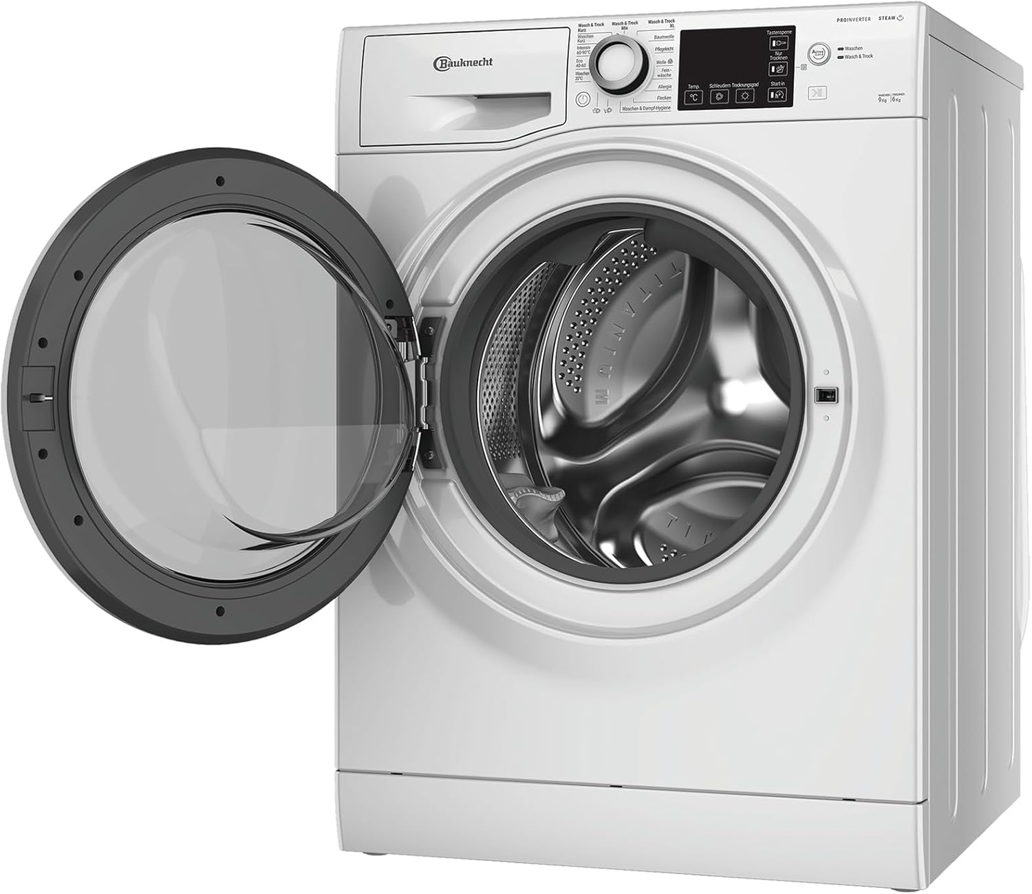 Bauknecht WADR ACTIVE 9614 D Waschtrockner, 9 kg Waschen, 6 kg Trocknen, Active Care Wash & Dry Technologie, Anti-Allergie-Programm, Wolle-Programm, Nachlegefunktion, Dynamic Inverter-Motor, Weiß