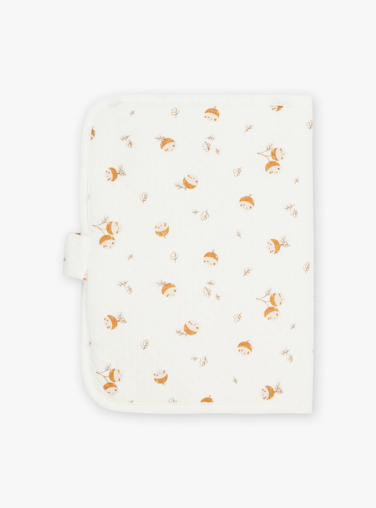 Protège-carnet de santé écru en tubique
