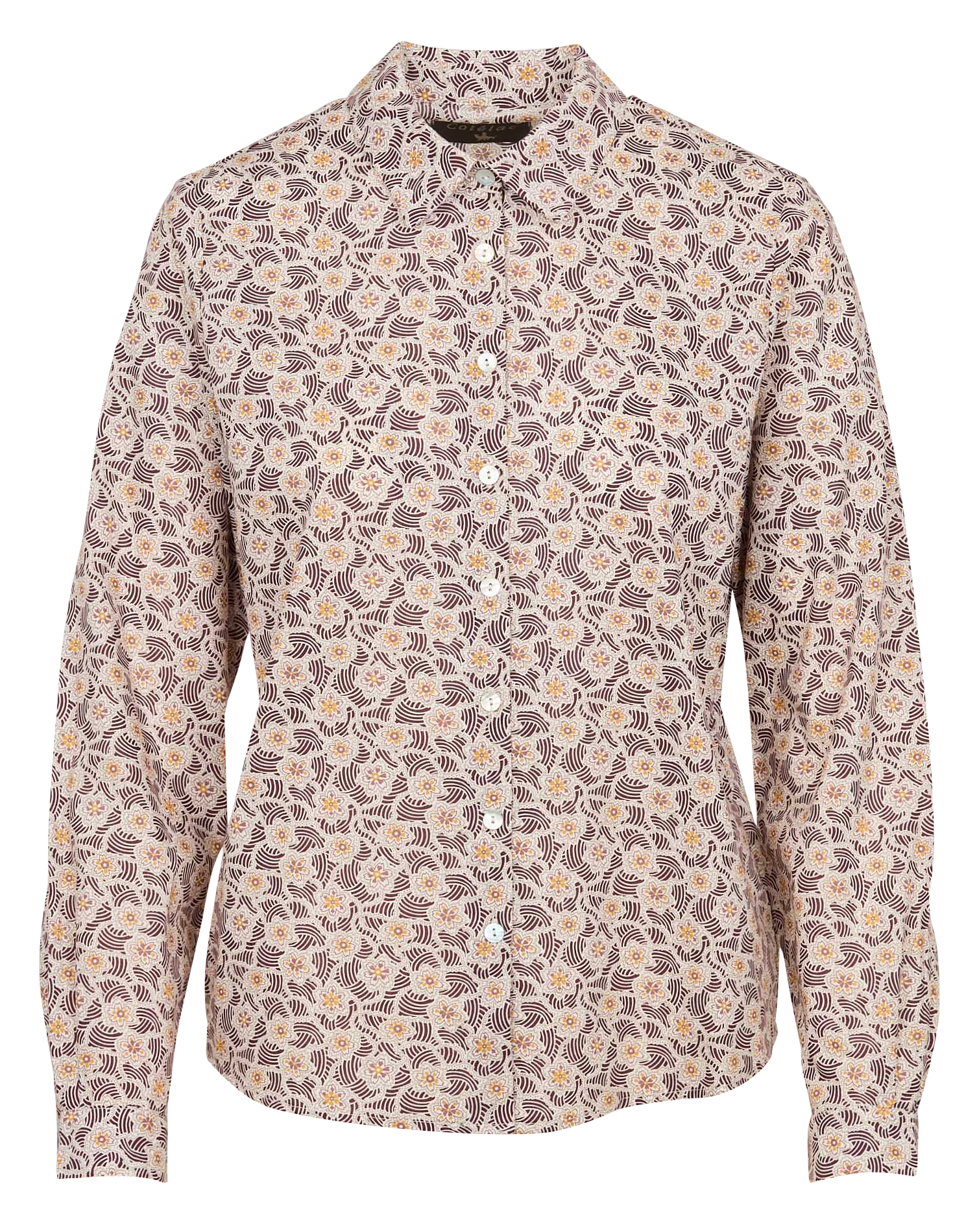 Chemise col classique en coton mélangé | Rouge