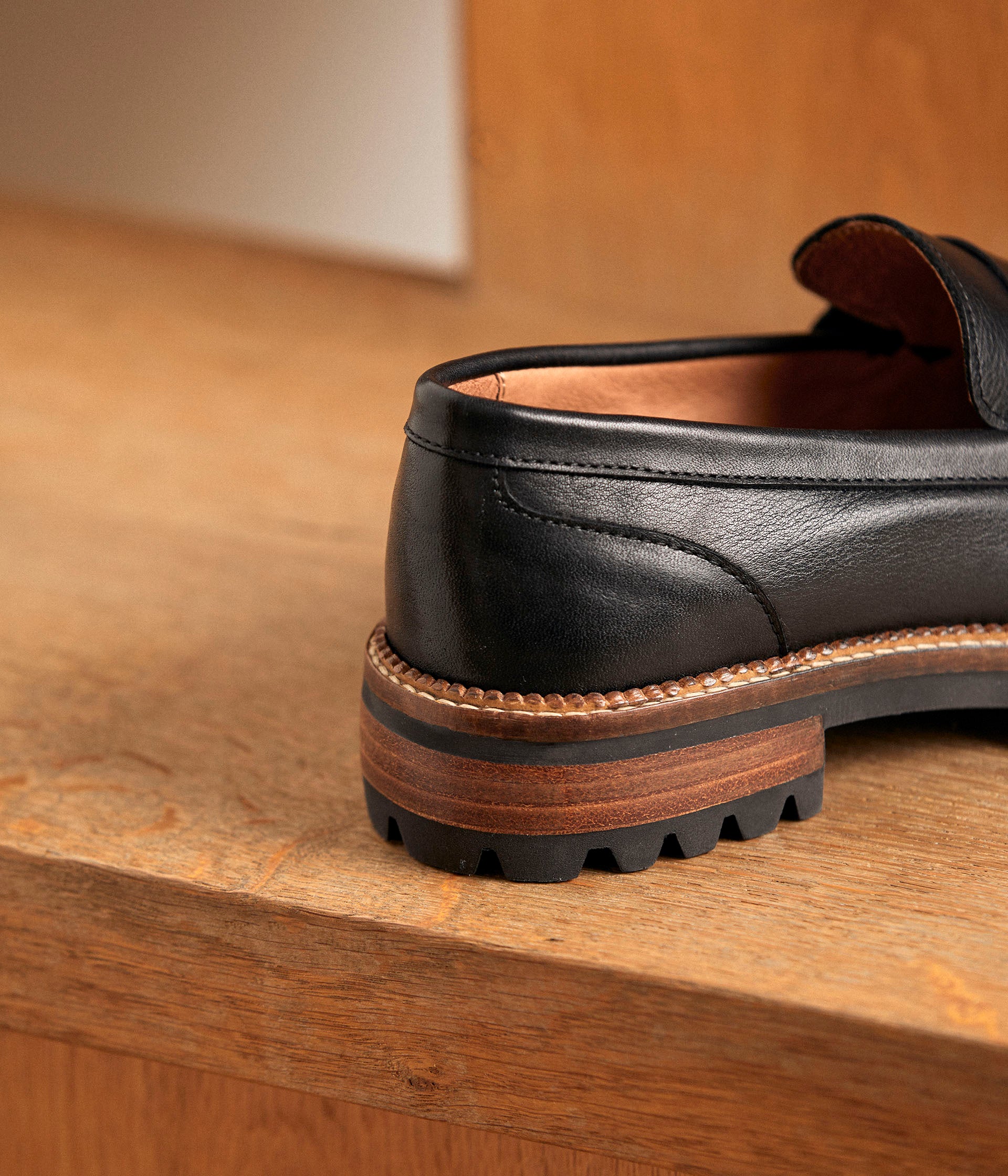 Mocassins cuir noir Cyndel