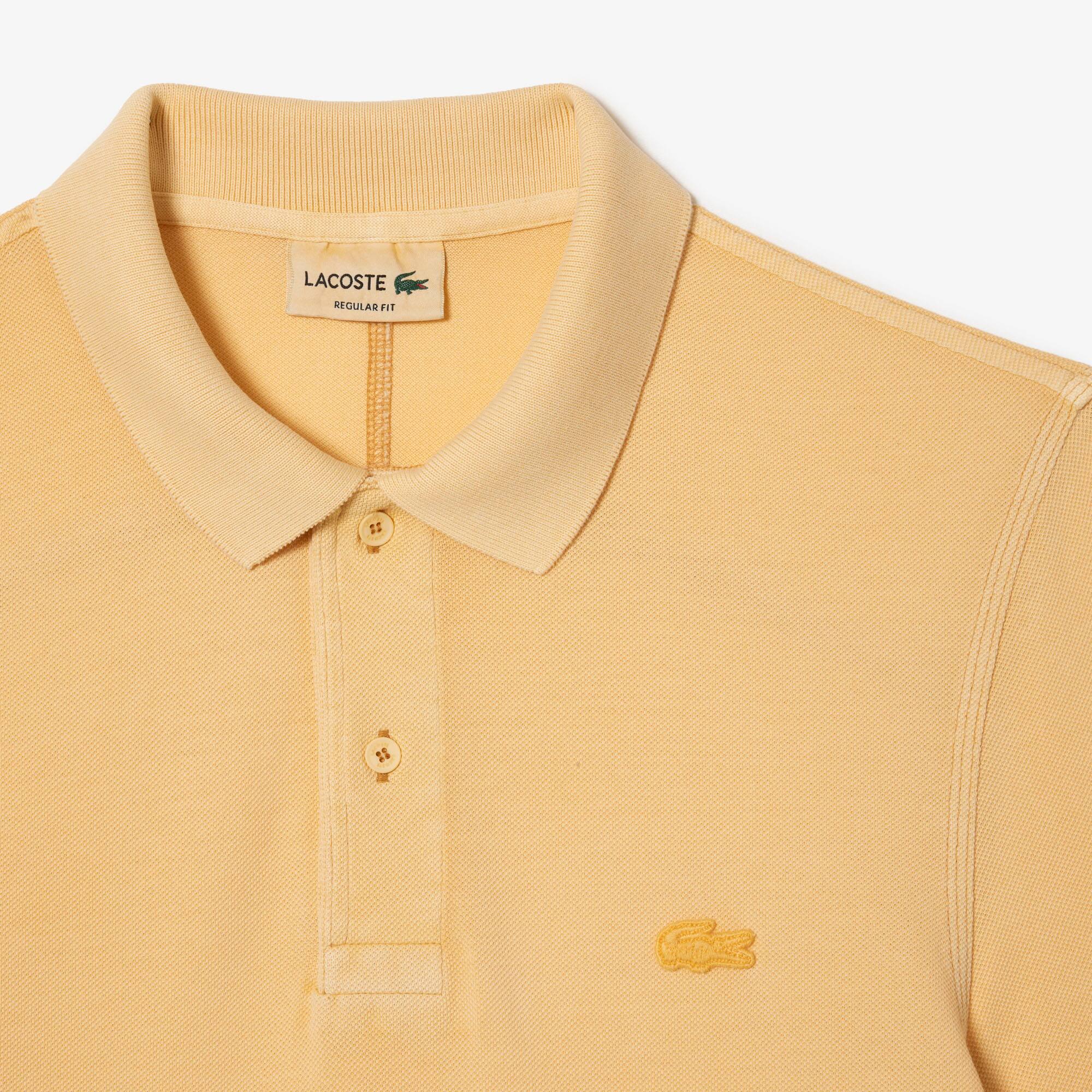 Herren LACOSTE Poloshirt aus Bio-Baumwolle Kurze Ärmel - Gelb - Lacoste - Herren