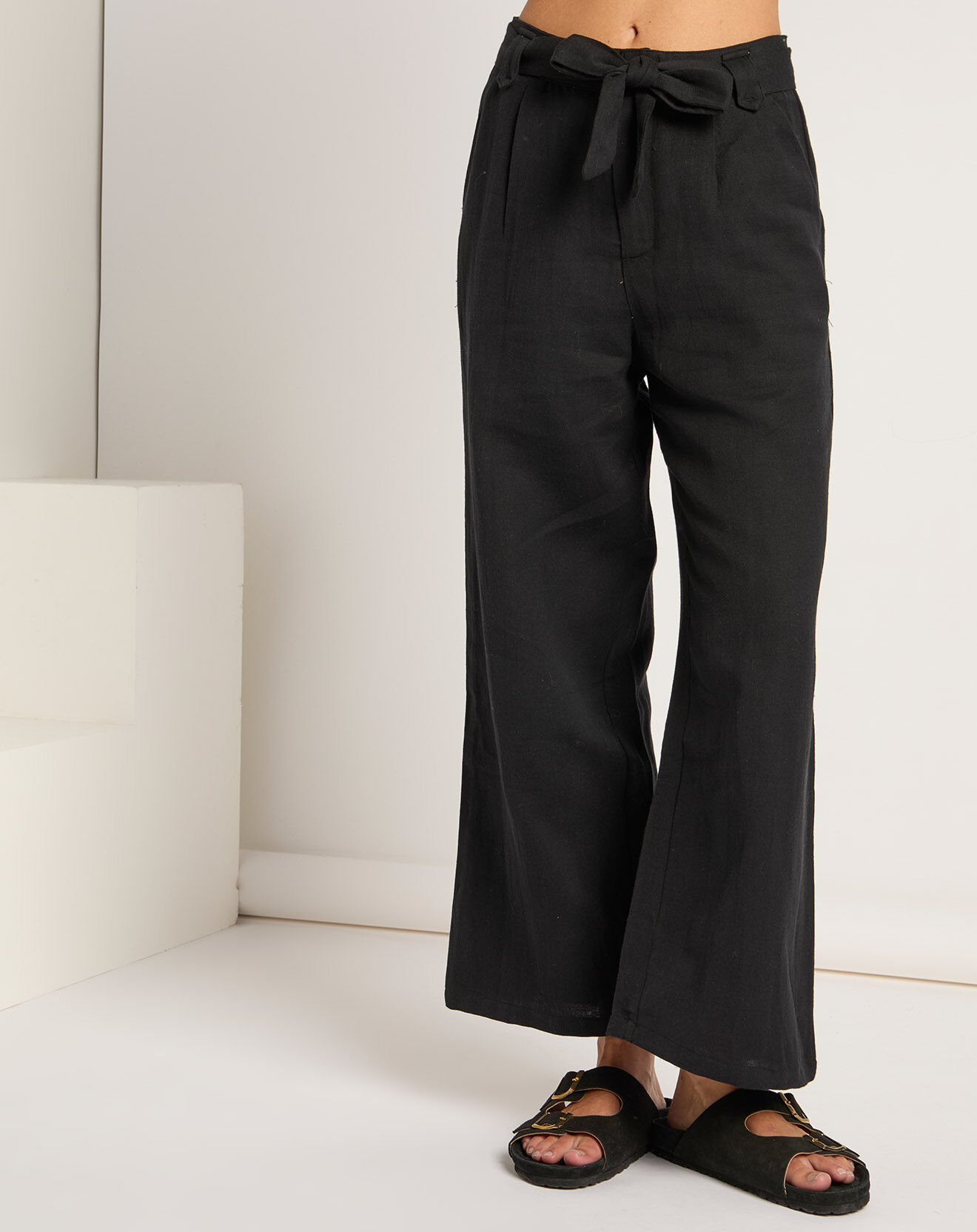 See u Soon Pantalon en Lin & Coton Elena noir