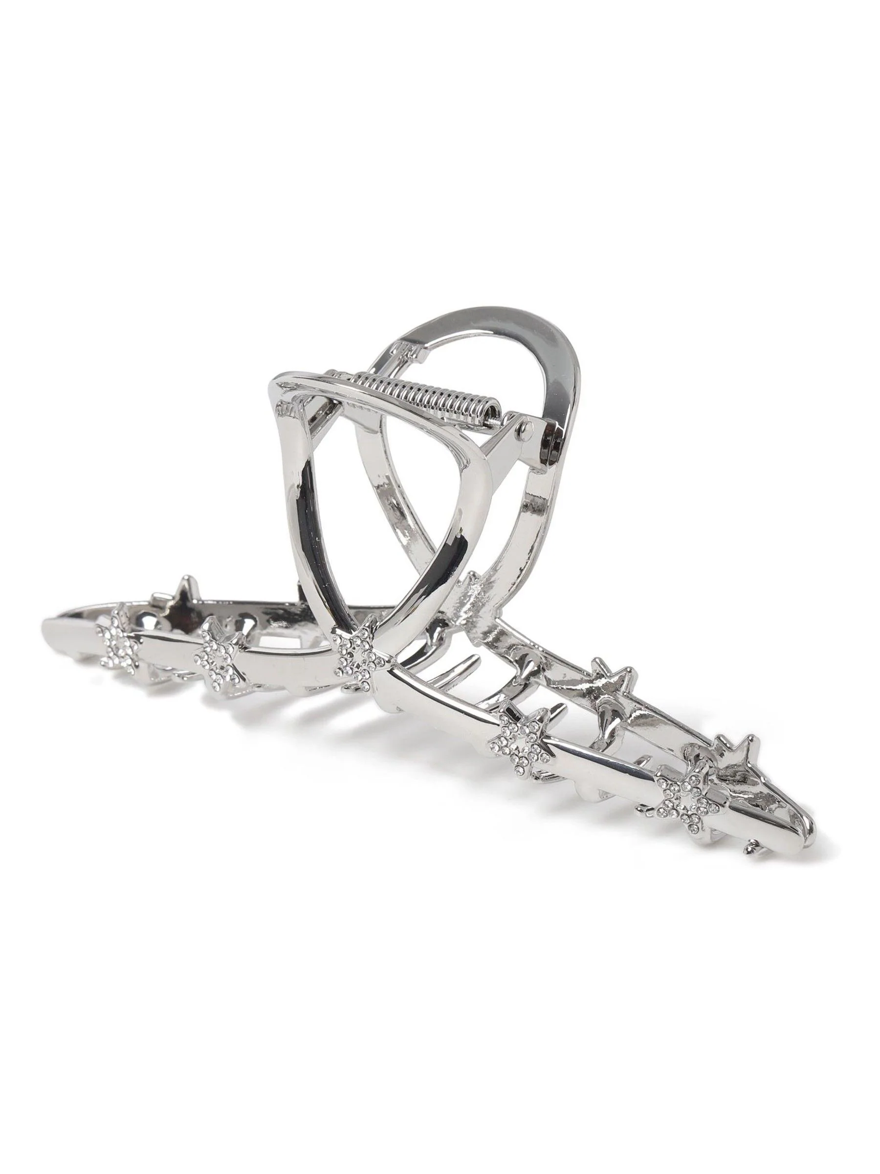 Aela Silver Tone Metal Star Hair Claw