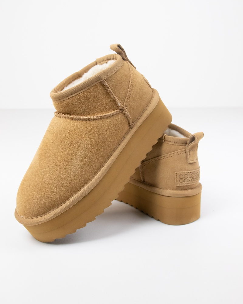 Colors of California Gevoerde boots  - cognac
