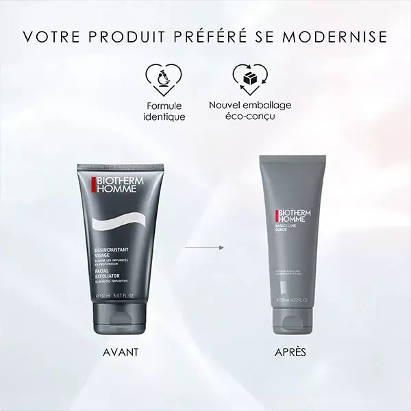 Gel de limpeza e esfoliação facial Biotherm Homme 125ml