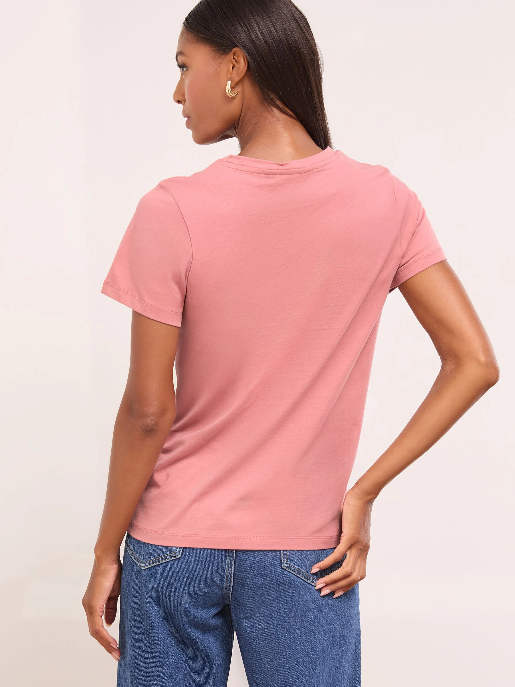 Roze met sneeuwvlokprint - Lipsy T-shirt met ronde hals