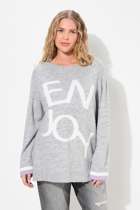 Pullover, Enjoy, Rundhals, Rollkante, Langarm