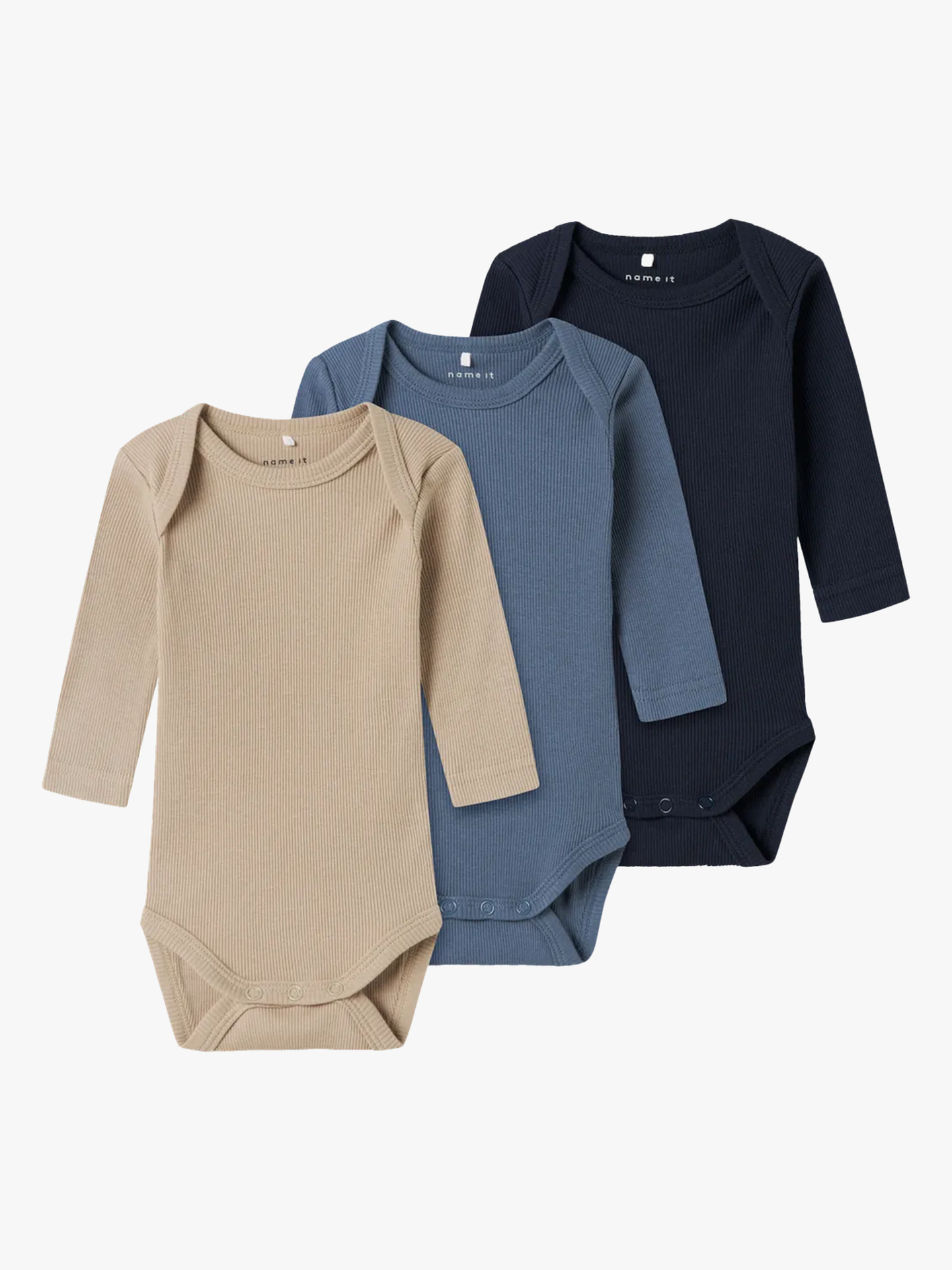 Body 3-Pakk Long Sleeve Solid Rib