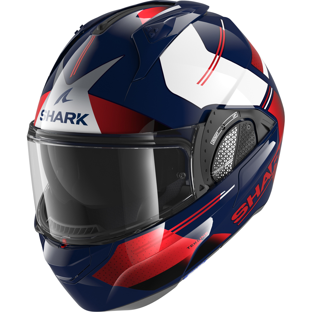 Shark - Casque Evo-GT Tekline Bleu foncé / Rouge / Blanc brillant