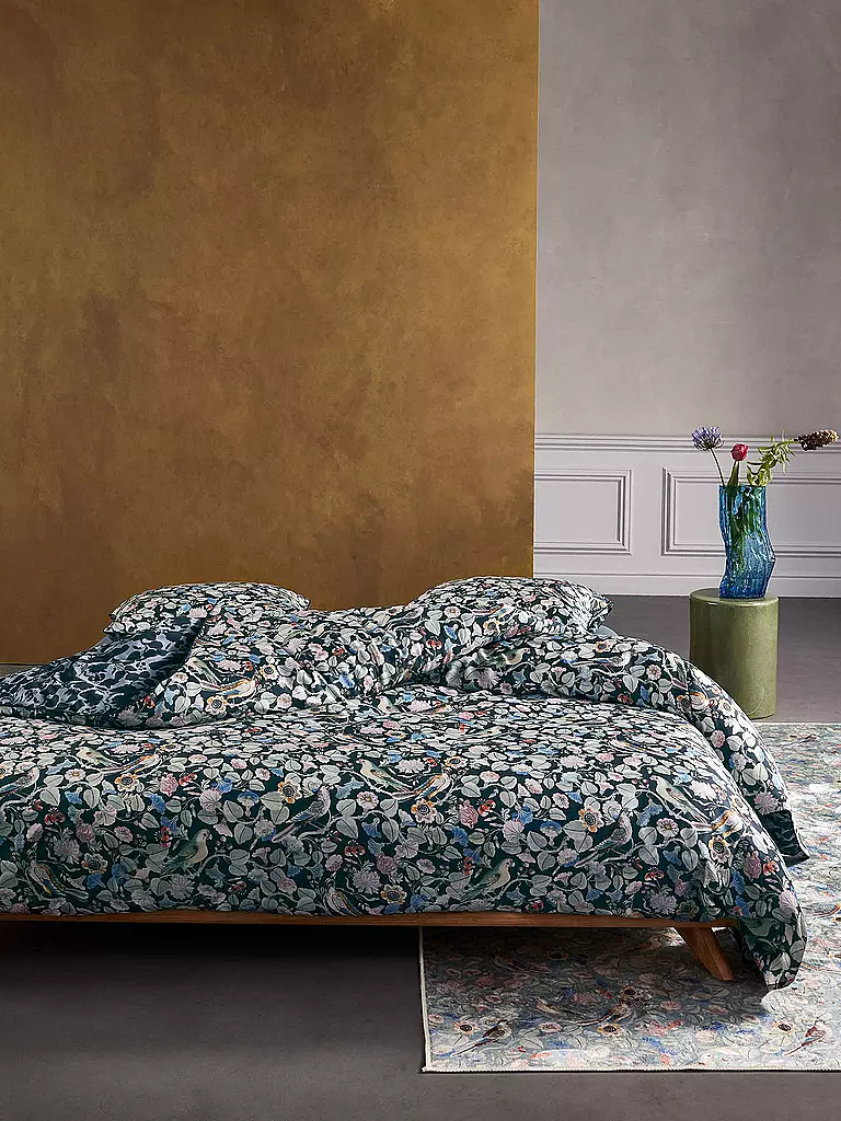 ESSENZA Satin-Bettwäsche ALESTE 70x90cm/140x200cm Slatey Grey petrol
