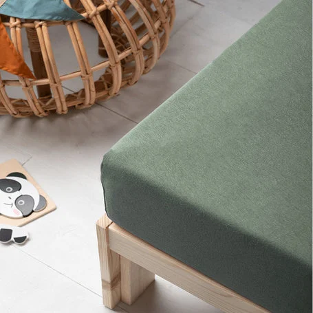 Hoeslaken Kids Stretch - Groen - Maat: Wiegje - 40 x 80/90