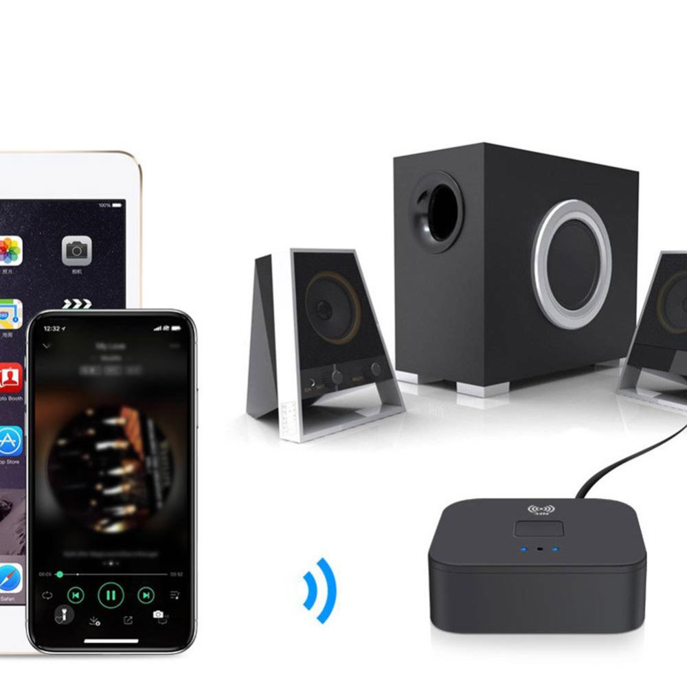 2in1 NFC Bluetooth 5.0 HD Audio Receiver mit 3.5mm Klinke / Cinch  - Schwarz