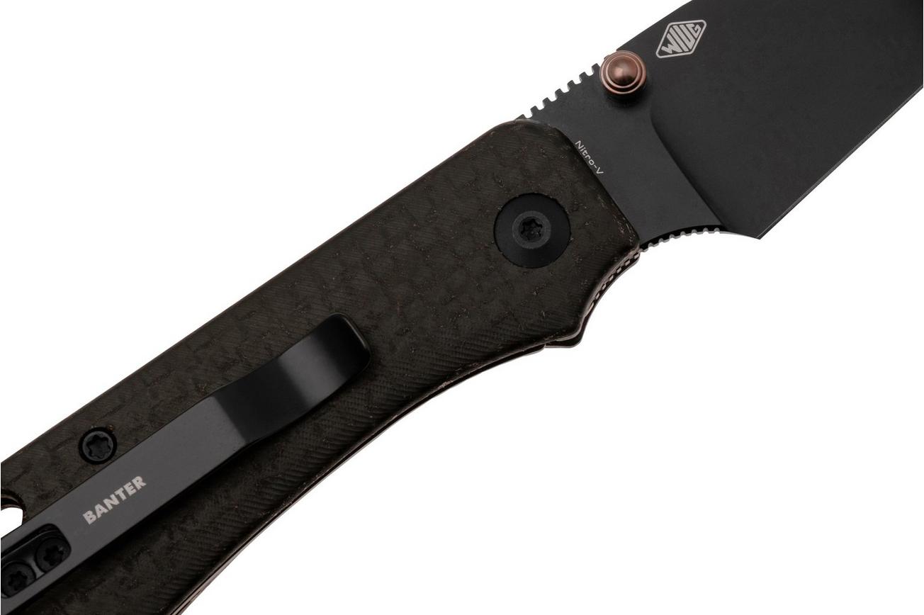 Civivi Baby Banter Wharncliffe C19068SC-1, Nitro-V, Black Burlap Micarta, zakmes, Ben Petersen design