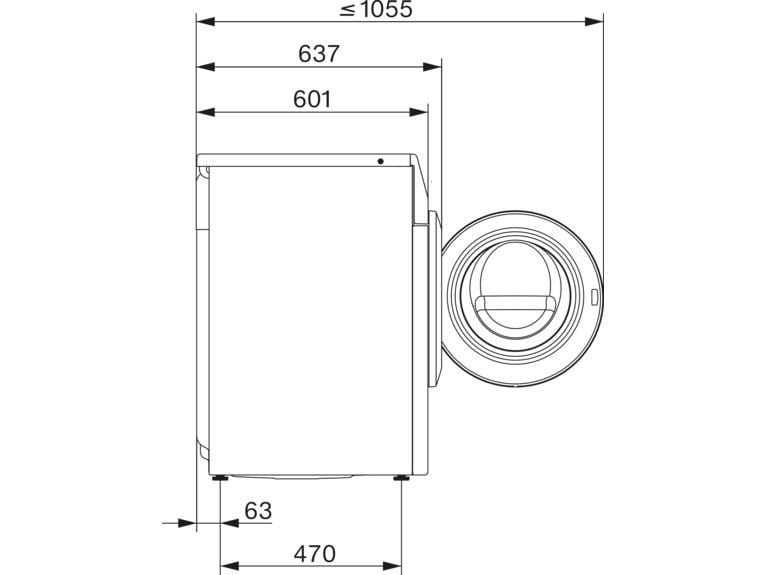 Miele Waschtrockner WTD 100-60 CH 8 kg / 5 kg Tumbler zum Waschen und Trocknen in einem