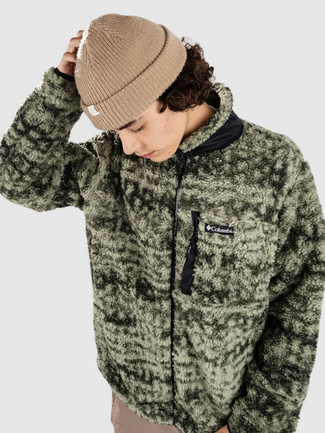 Columbia Winter Pass Printed Fleece II Zip Hoodie greenscape stip