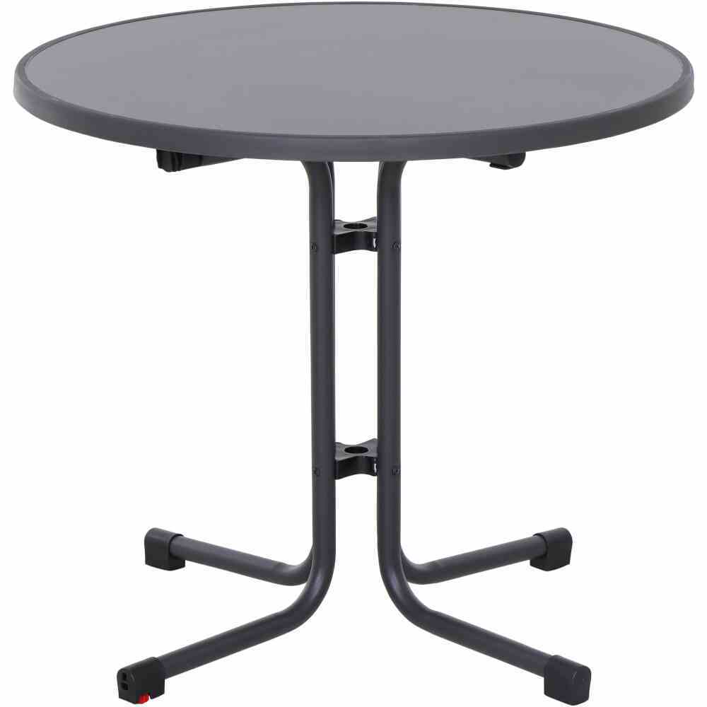 Klapptisch PACO- matt anthrazit - Stahl - 80 cm