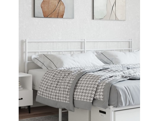 VIDAXL - Tête de lit métal blanc 160 cm